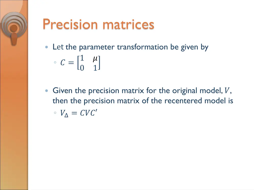 precision matrices