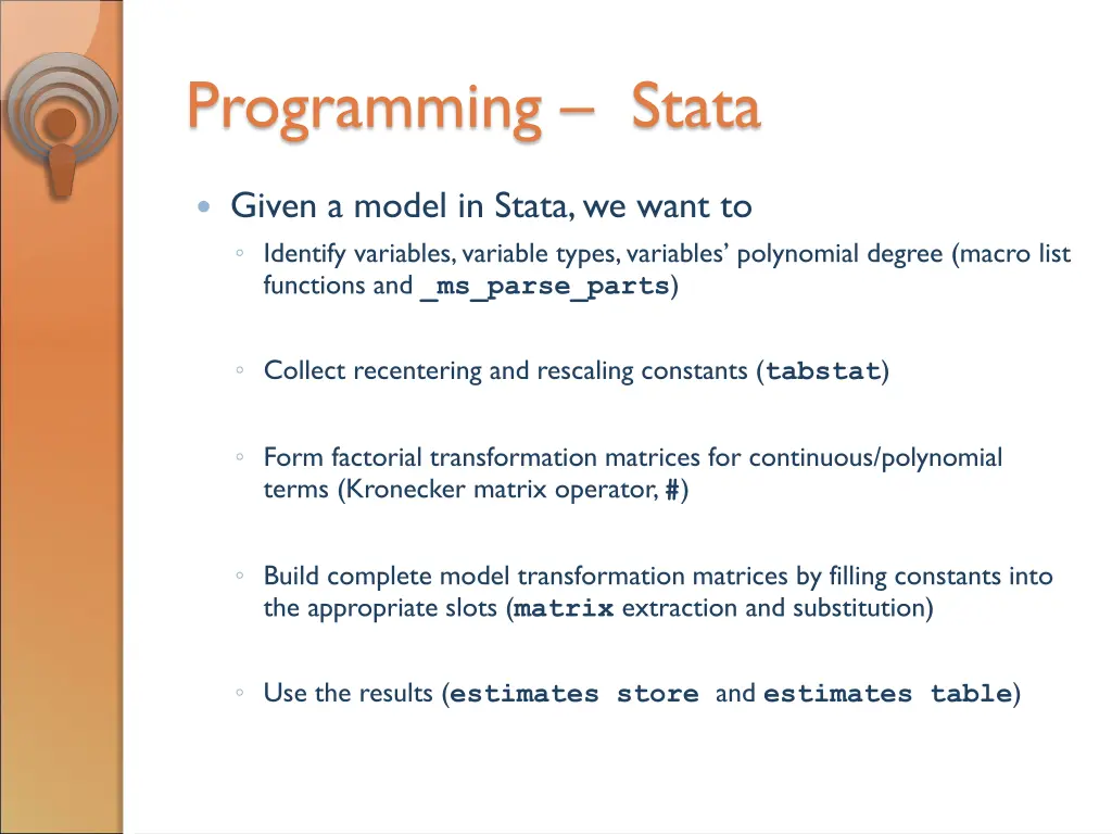 programming stata
