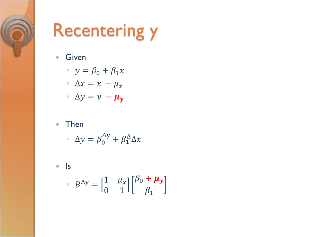 recentering y