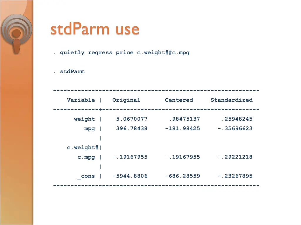 stdparm use