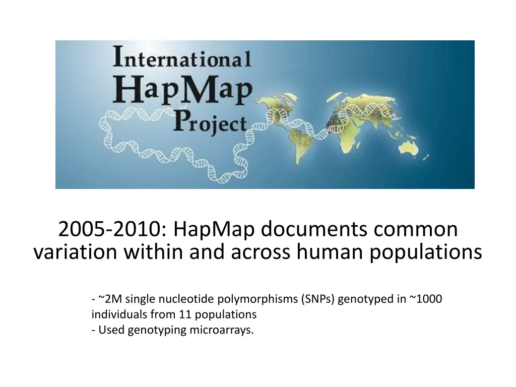 2005 2010 hapmap documents common variation