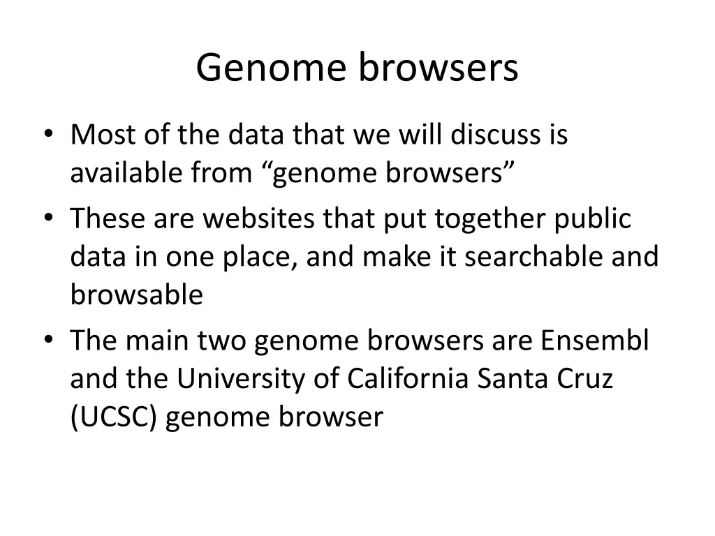 genome browsers