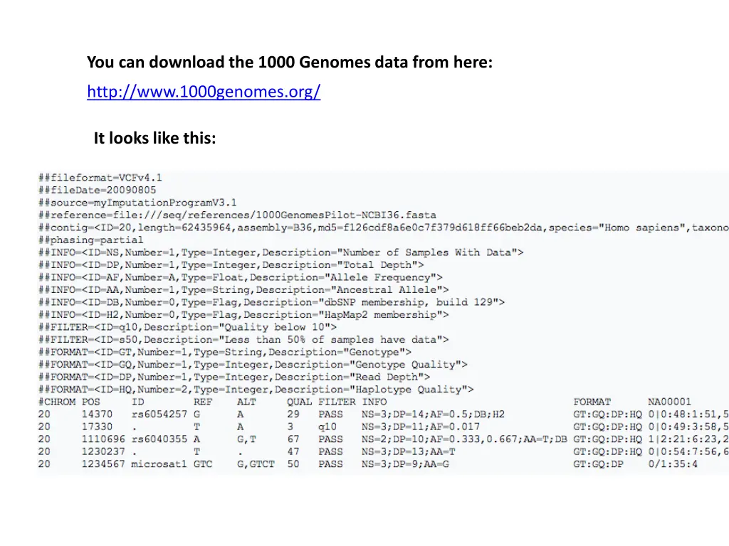 you can download the 1000 genomes data from here