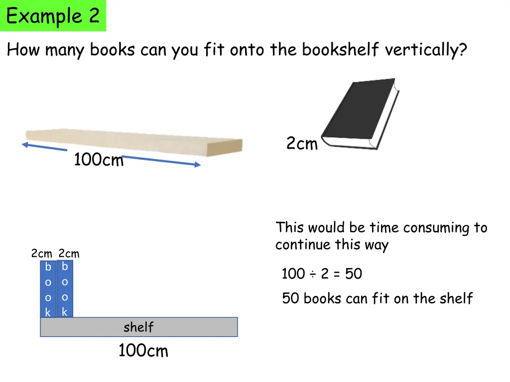 example 2 how many books can you fit onto
