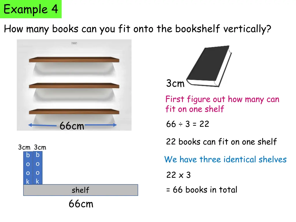 example 4 how many books can you fit onto