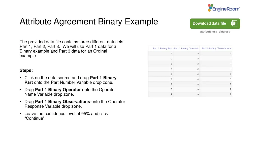 attribute agreement binary example