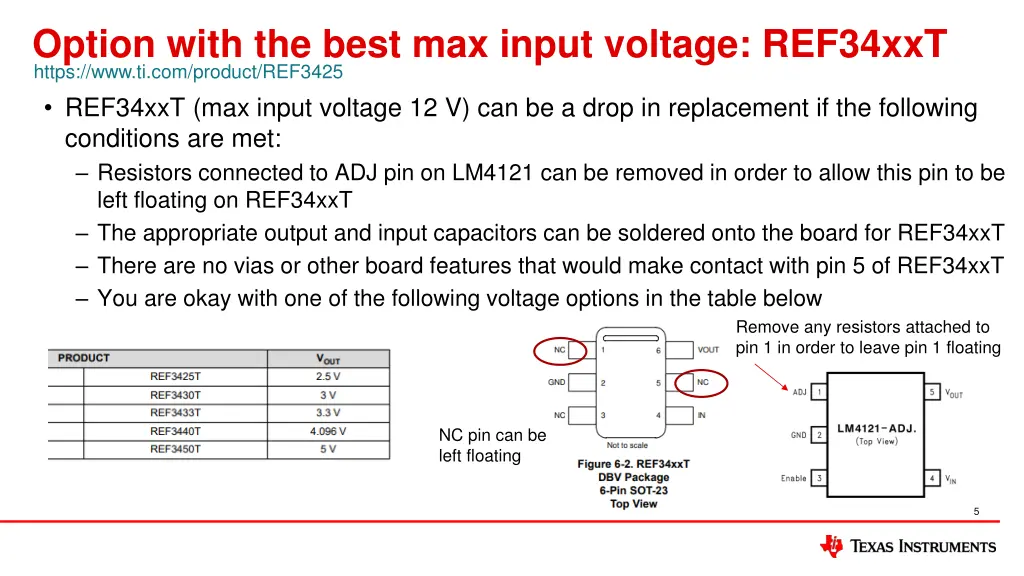 option with the best max input voltage ref34xxt