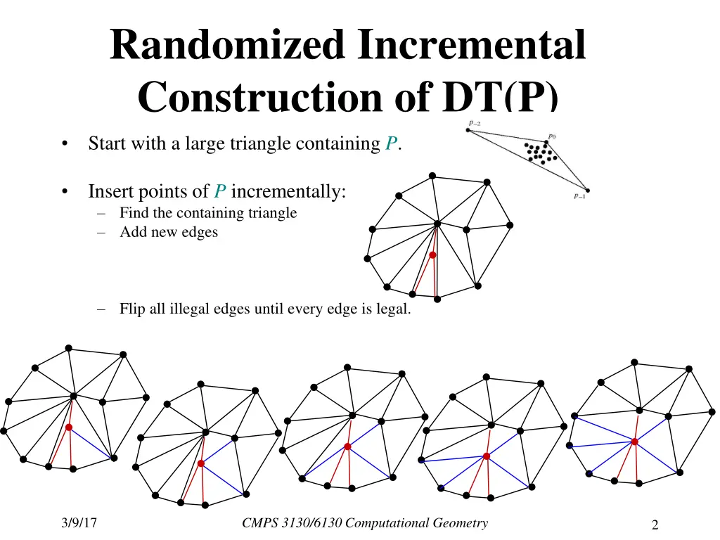 randomized incremental construction of dt p