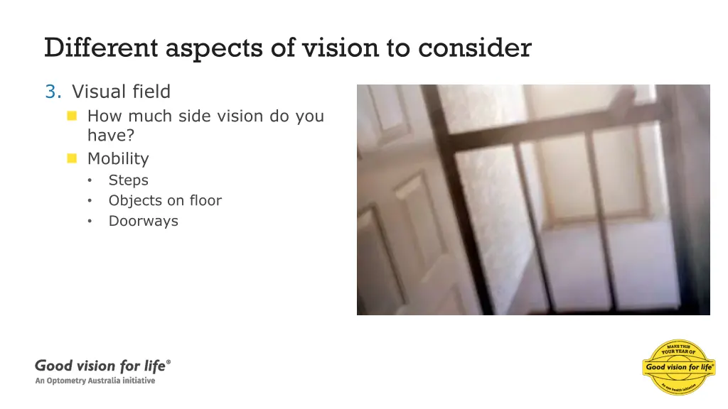 different aspects of vision to consider 3