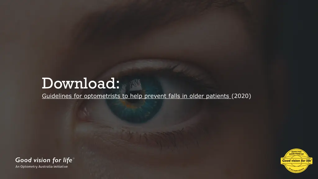 download guidelines for optometrists to help