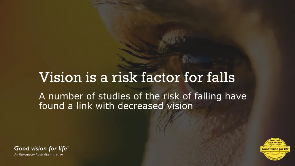 vision is a risk factor for falls