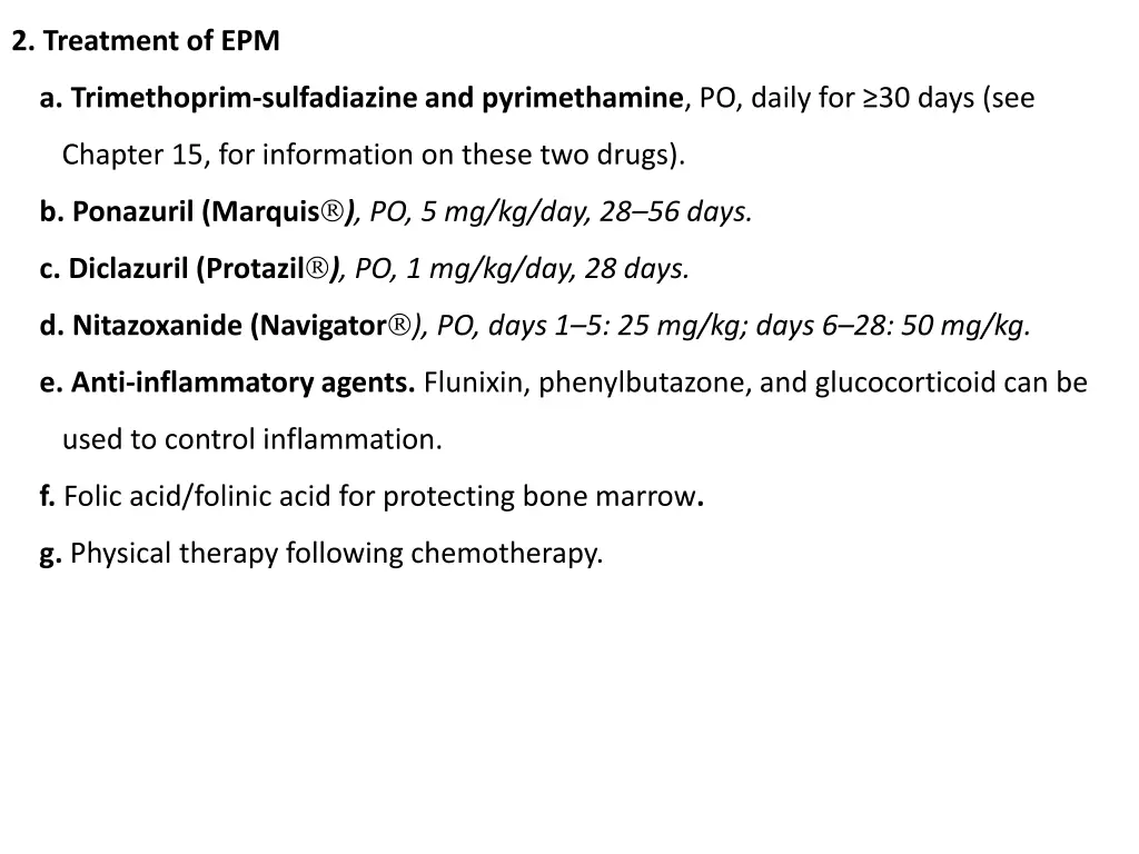 2 treatment of epm