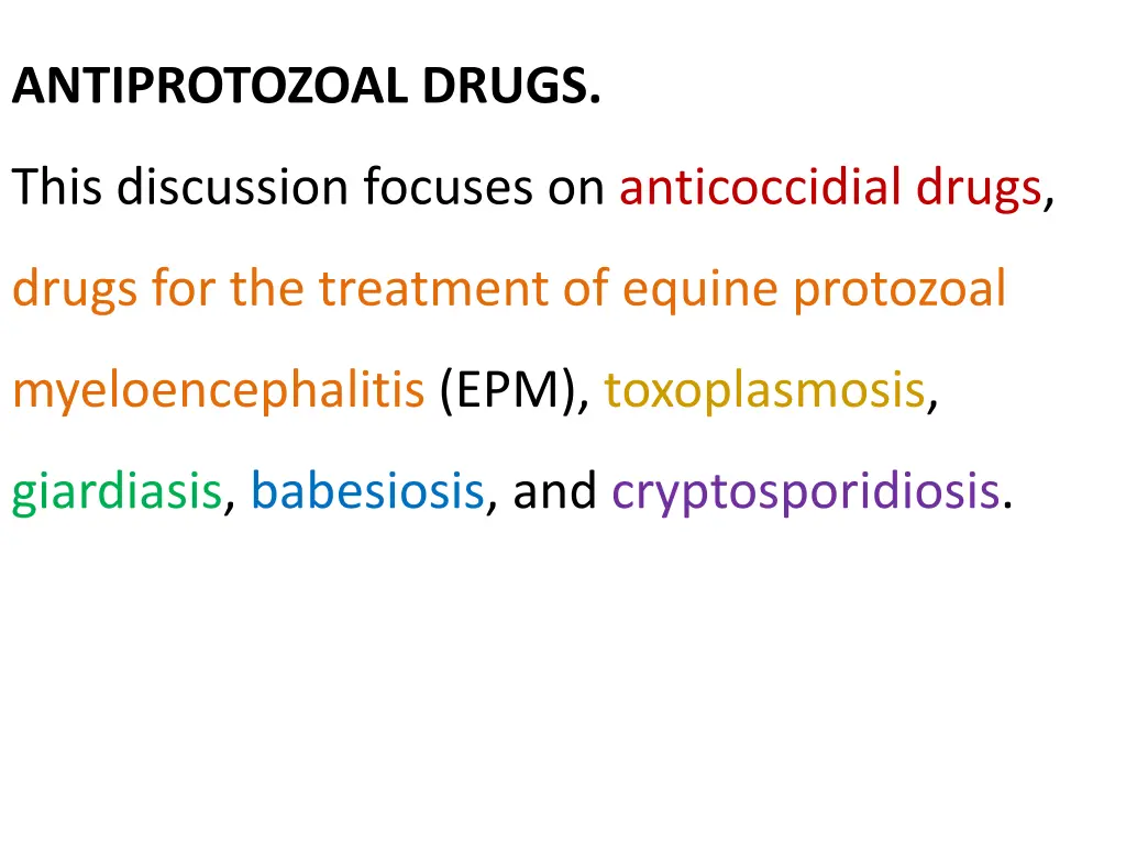 antiprotozoal drugs 1