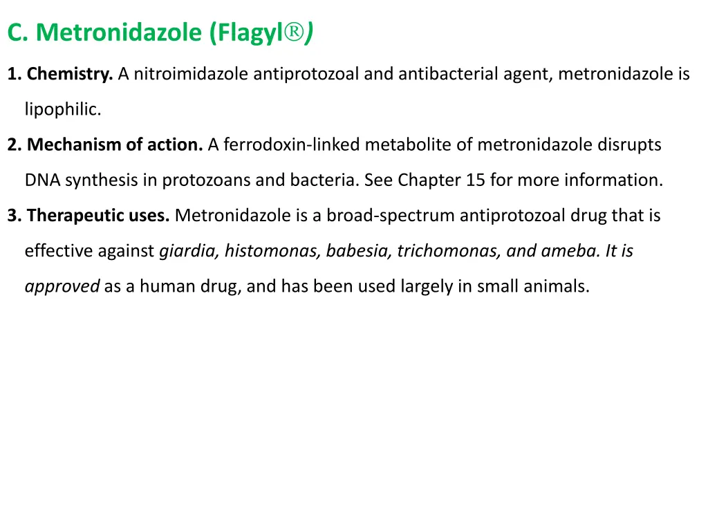 c metronidazole flagyl