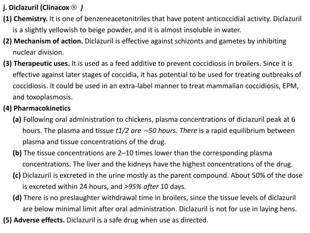 j diclazuril clinacox 1 chemistry