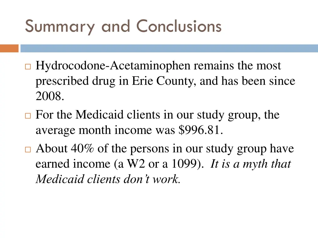 summary and conclusions 1