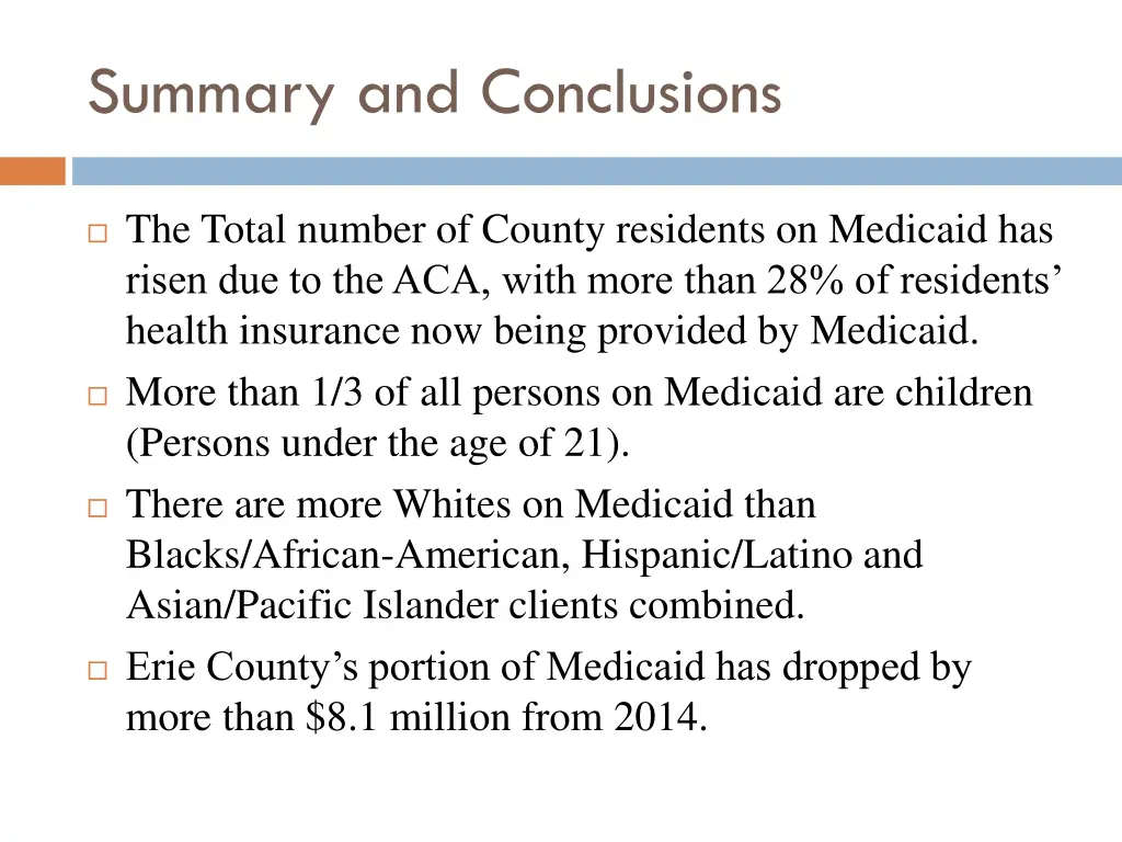 summary and conclusions