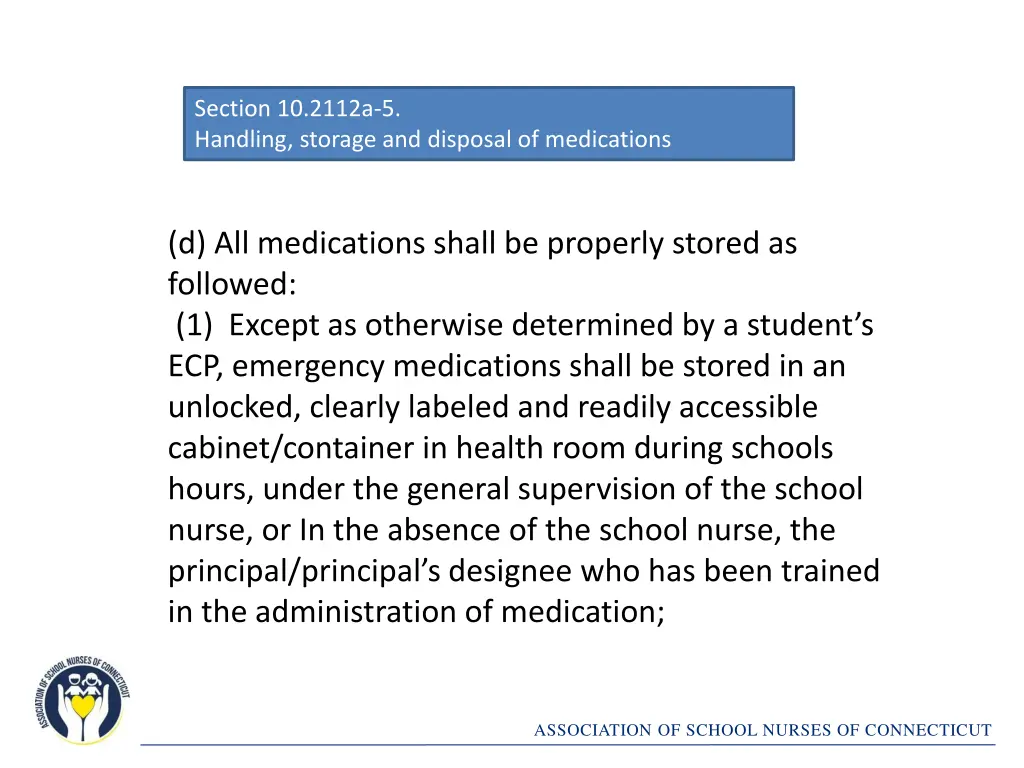 section 10 2112a 5 handling storage and disposal 3