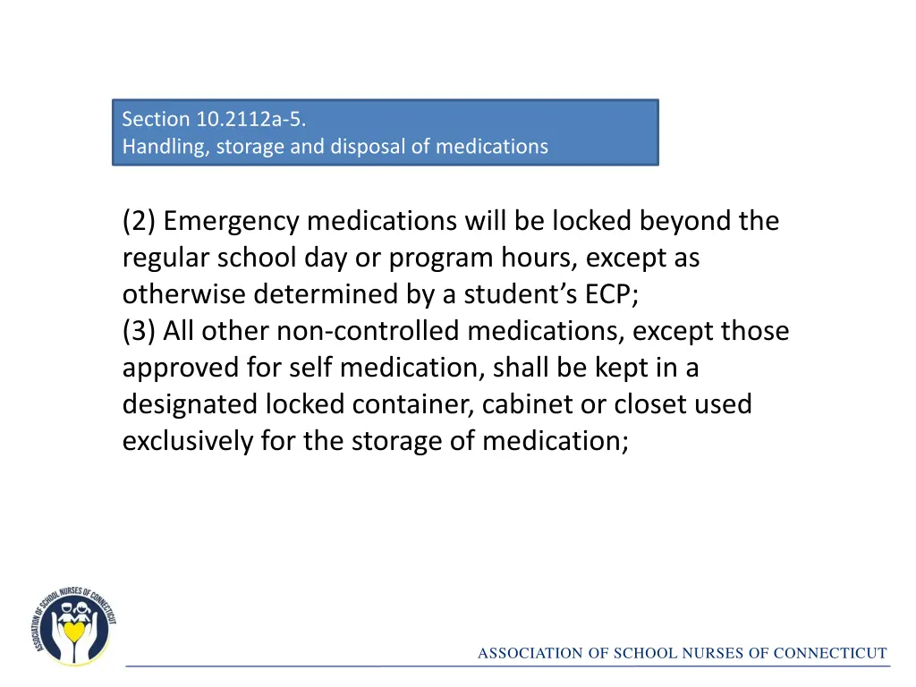 section 10 2112a 5 handling storage and disposal 4