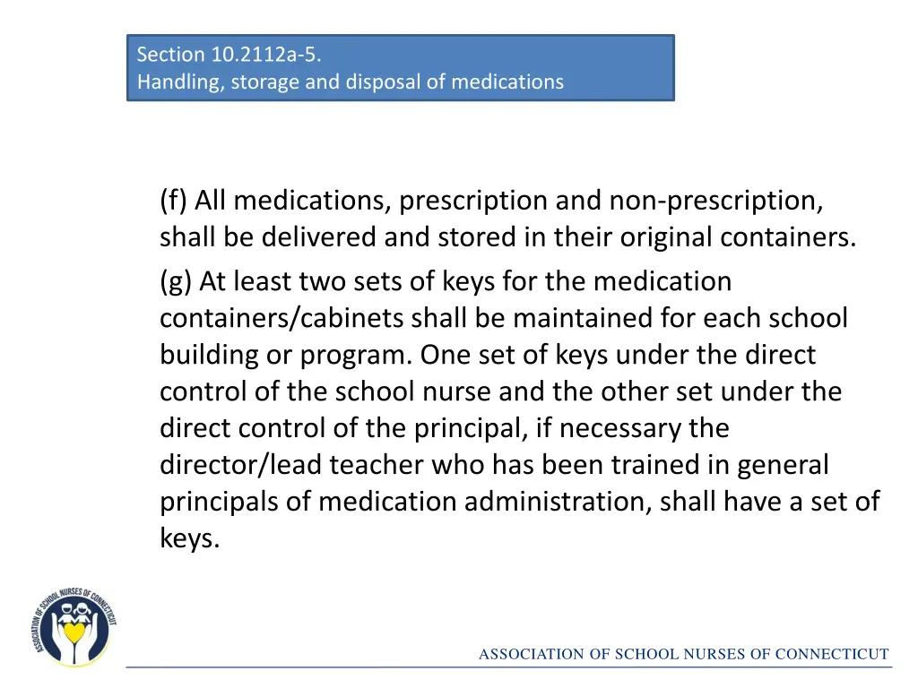 section 10 2112a 5 handling storage and disposal 6