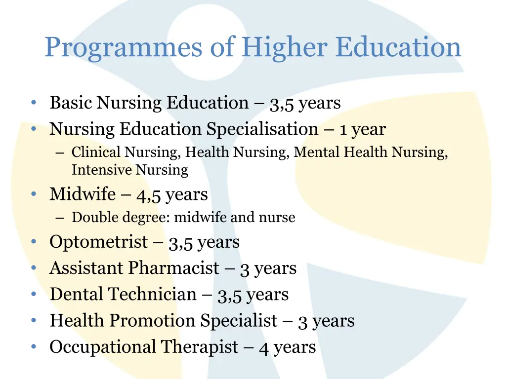 programmes of higher education