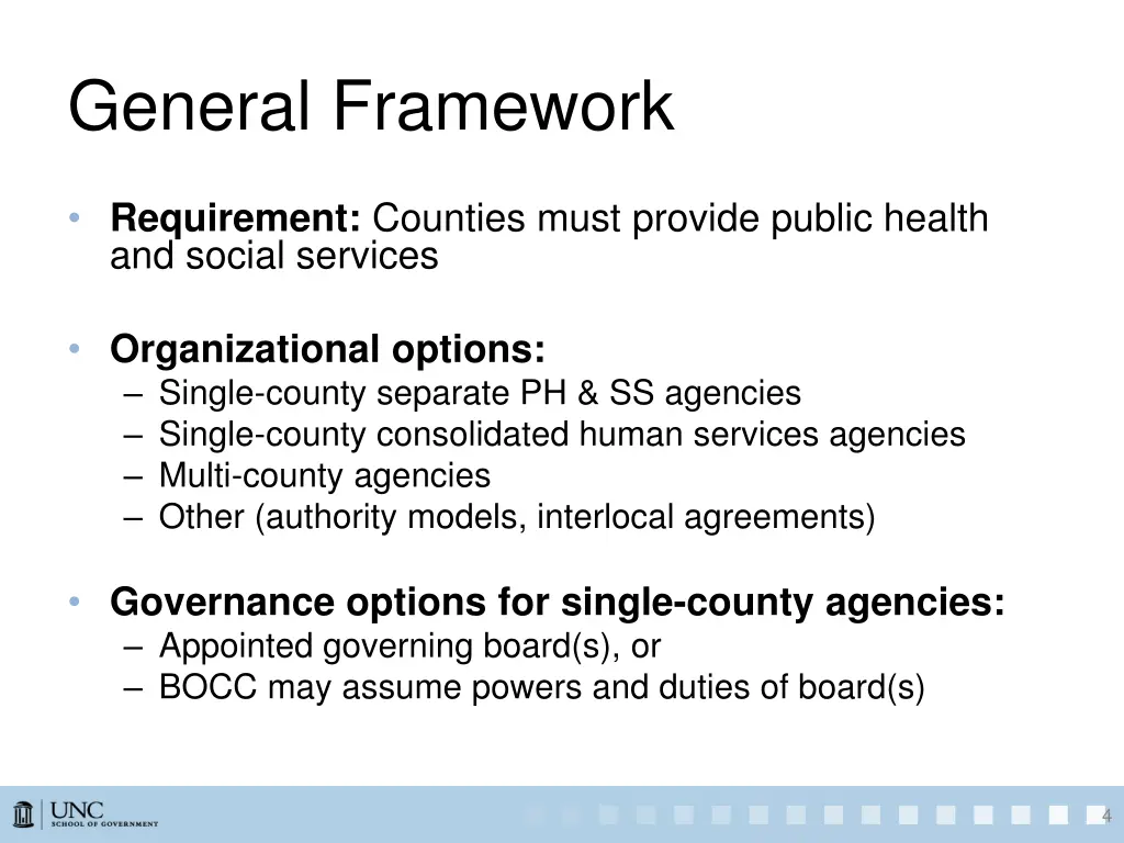 general framework