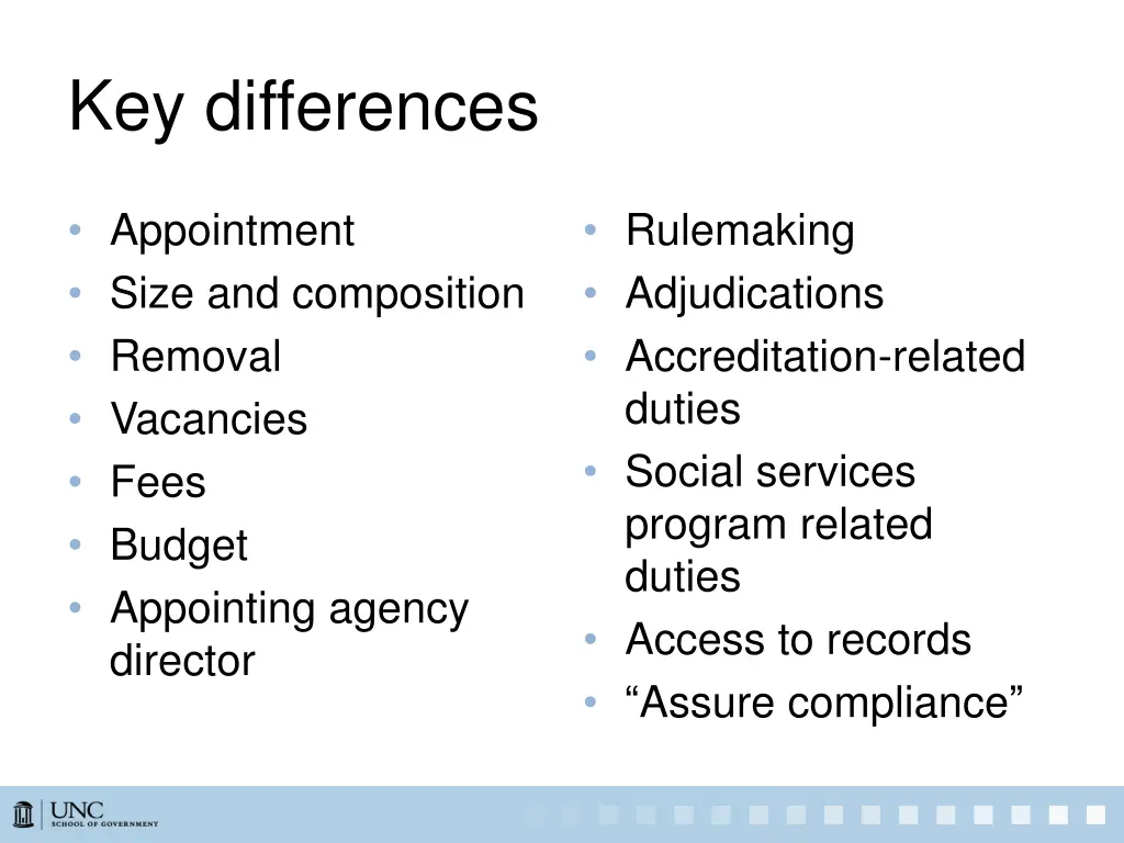 key differences 1