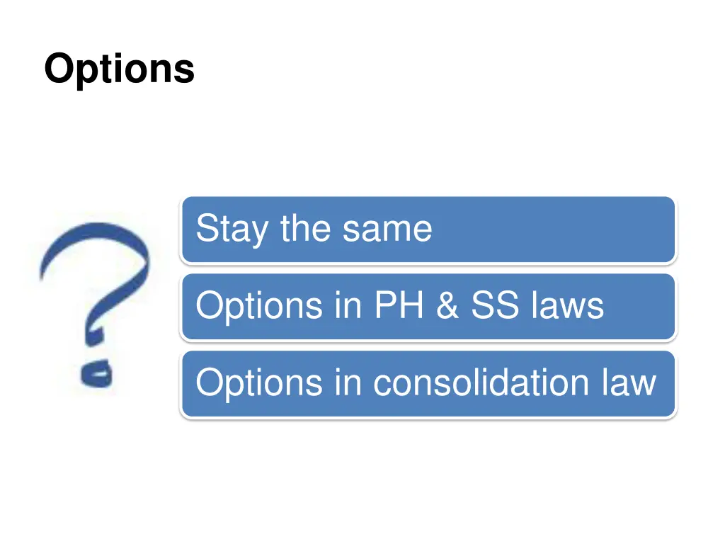 options