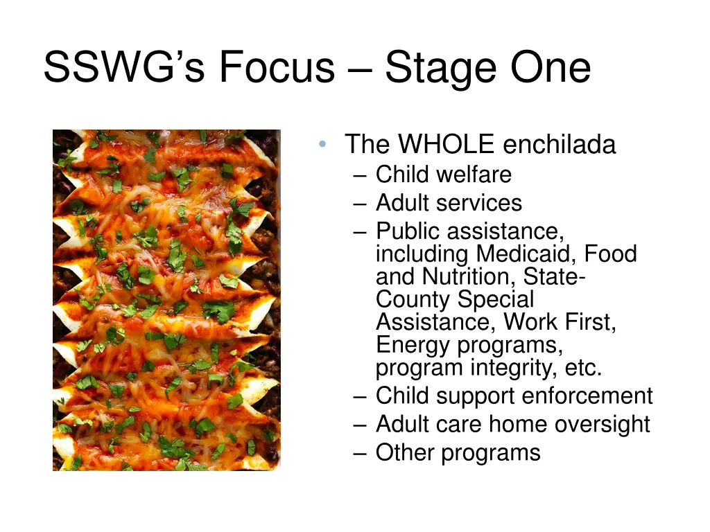 sswg s focus stage one