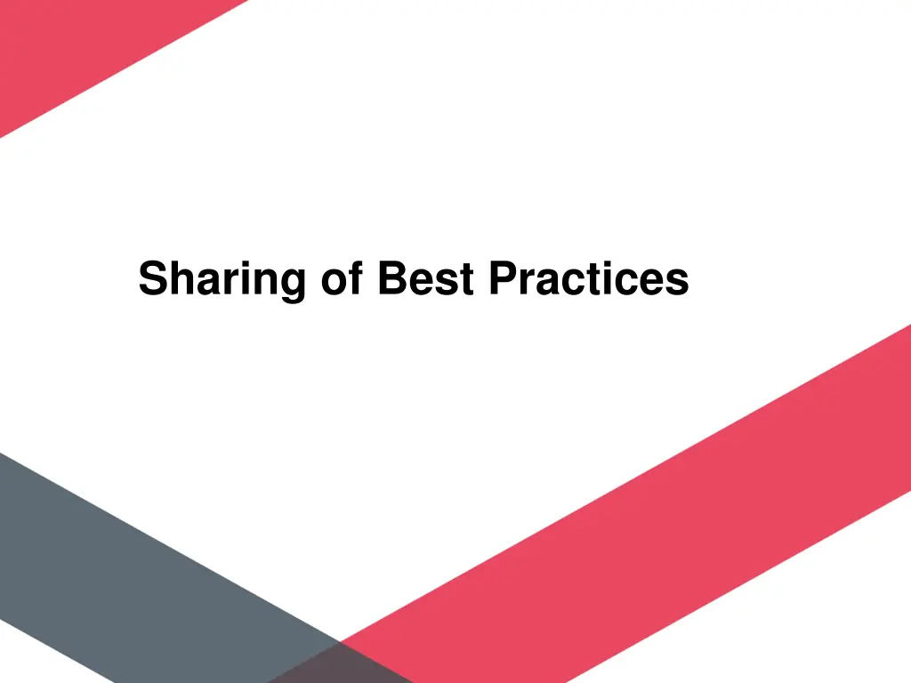 sharing of best practices