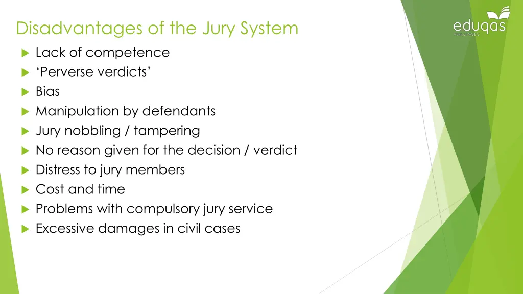disadvantages of the jury system
