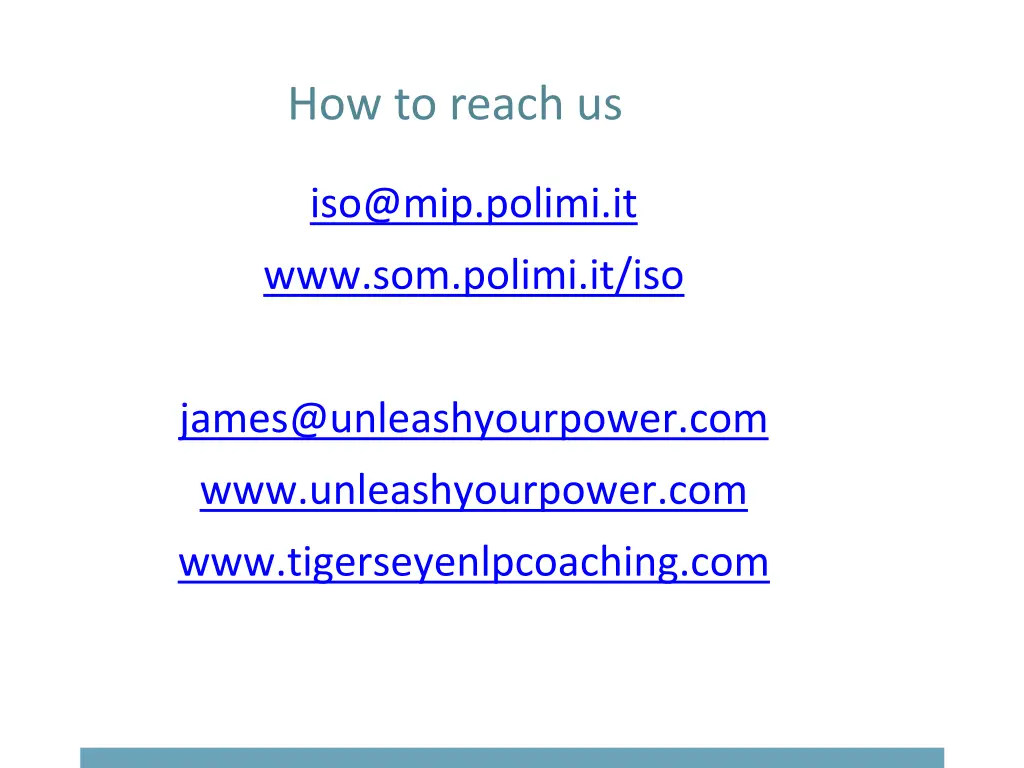 how to reach us