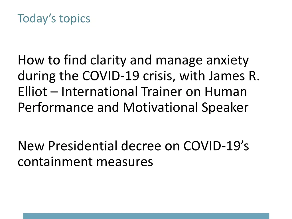 today s topics