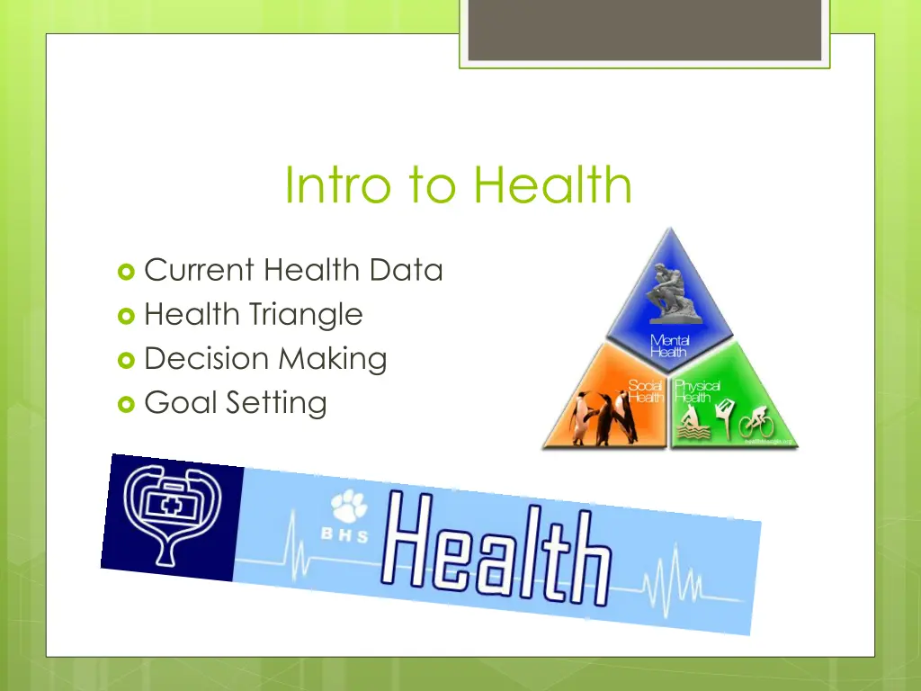 intro to health