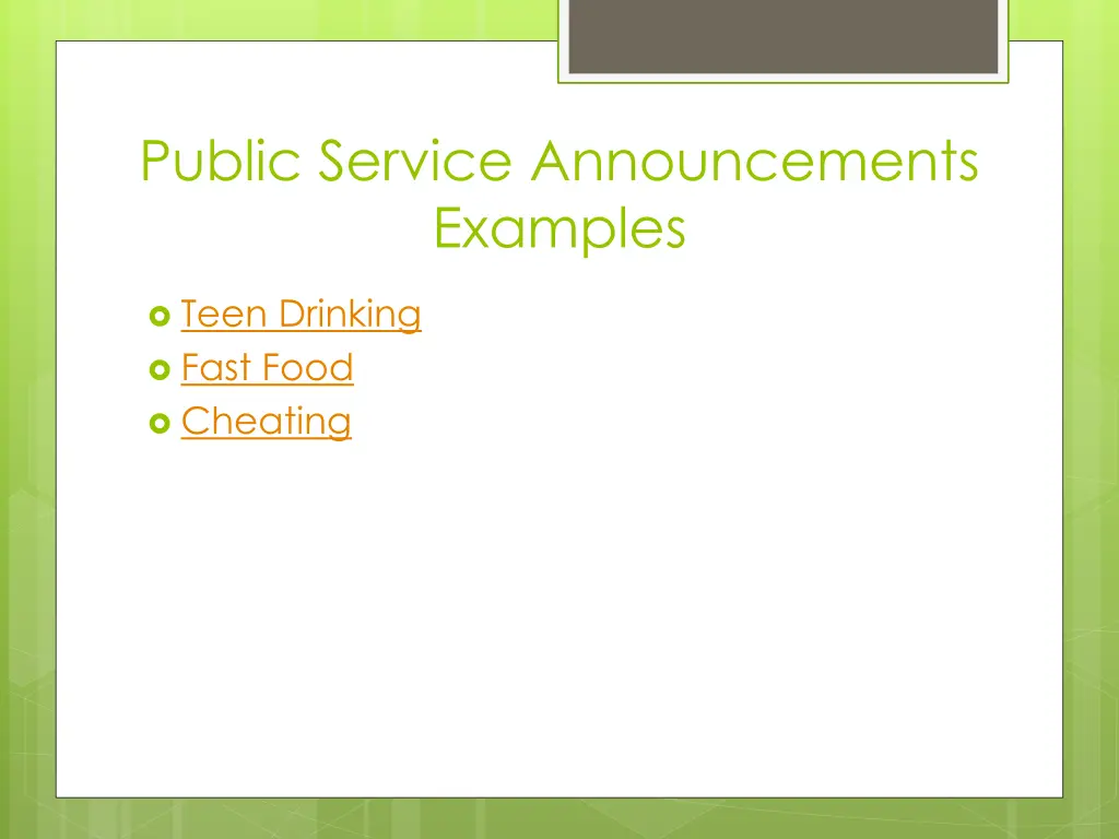public service announcements examples