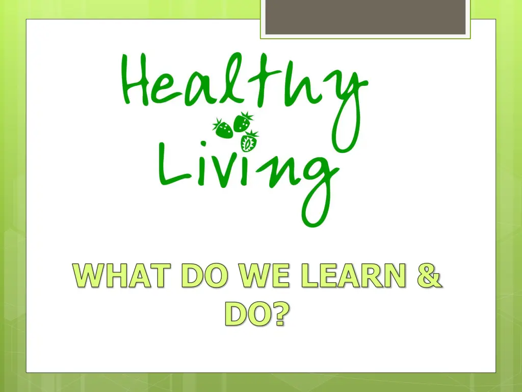 what do we learn do 1
