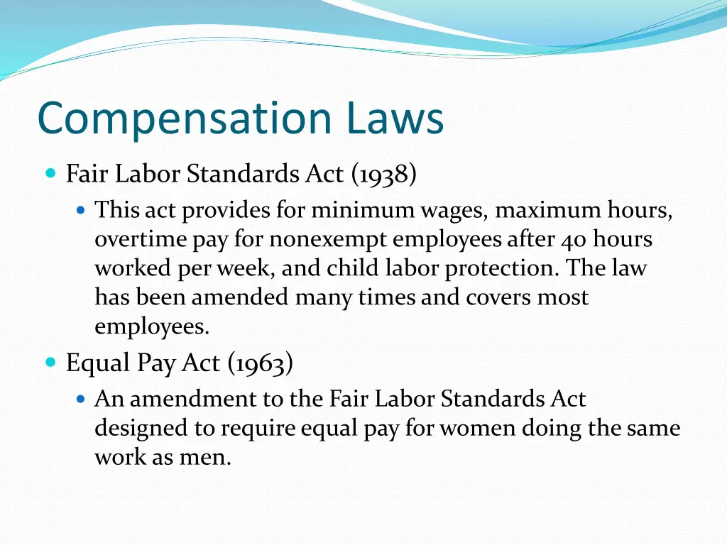 compensation laws