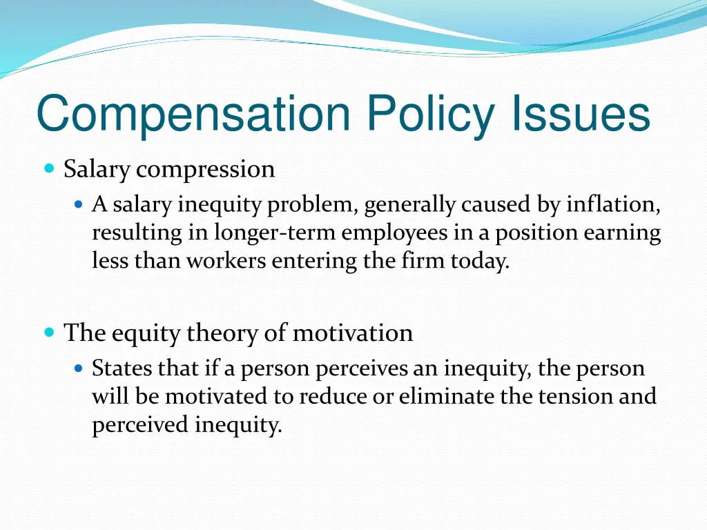 compensation policy issues
