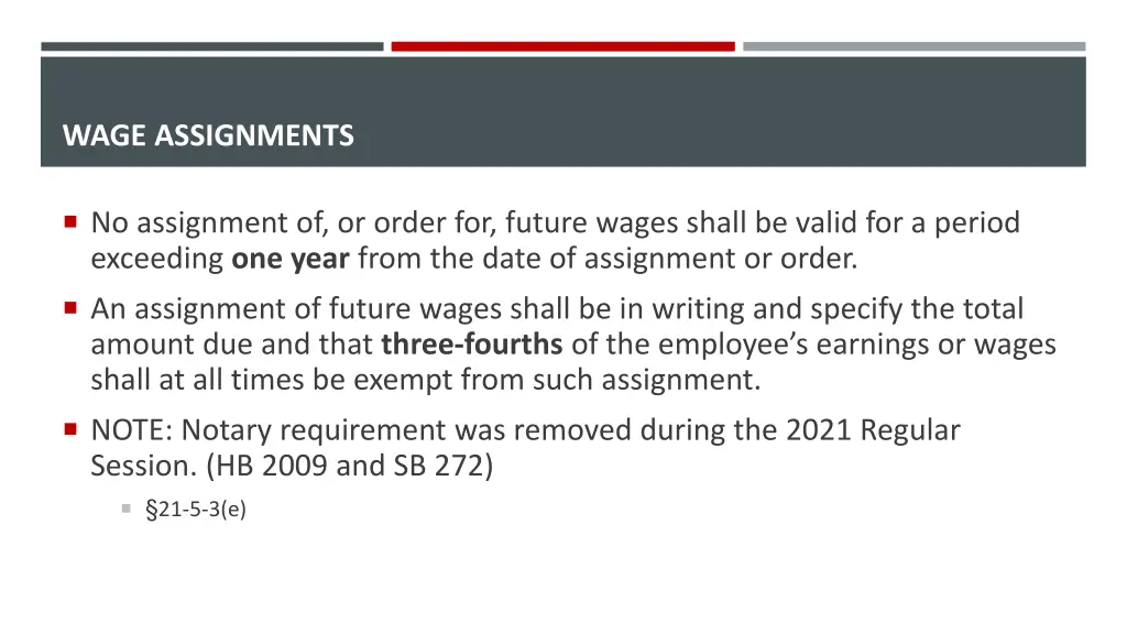 wage assignments 1