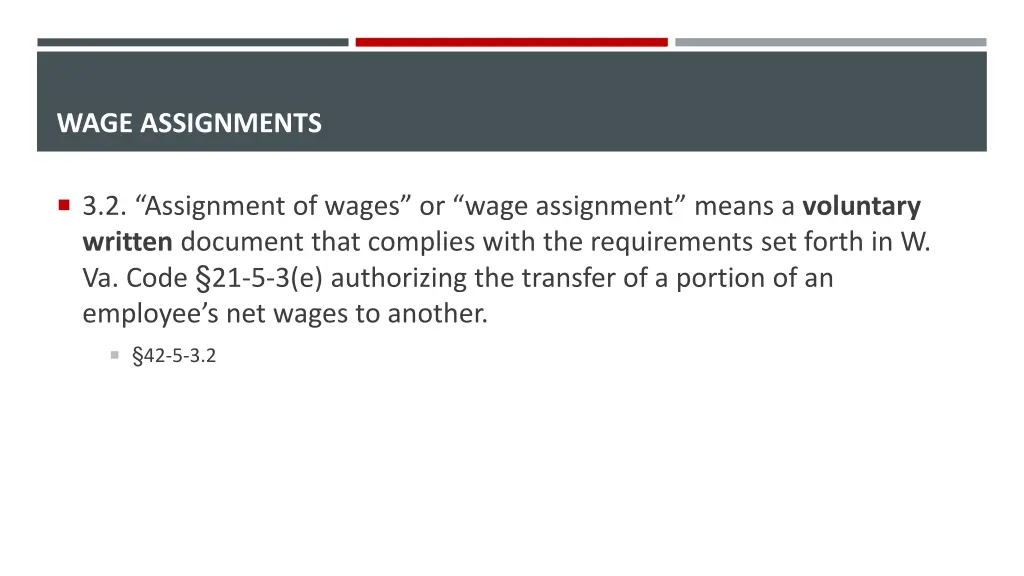 wage assignments