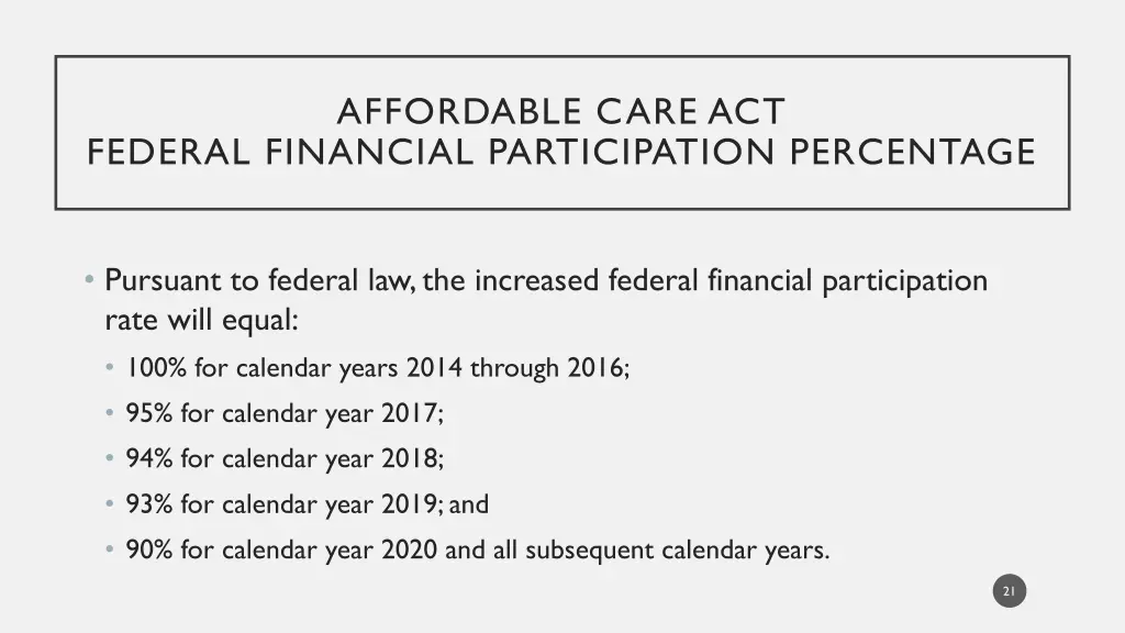 affordable care act