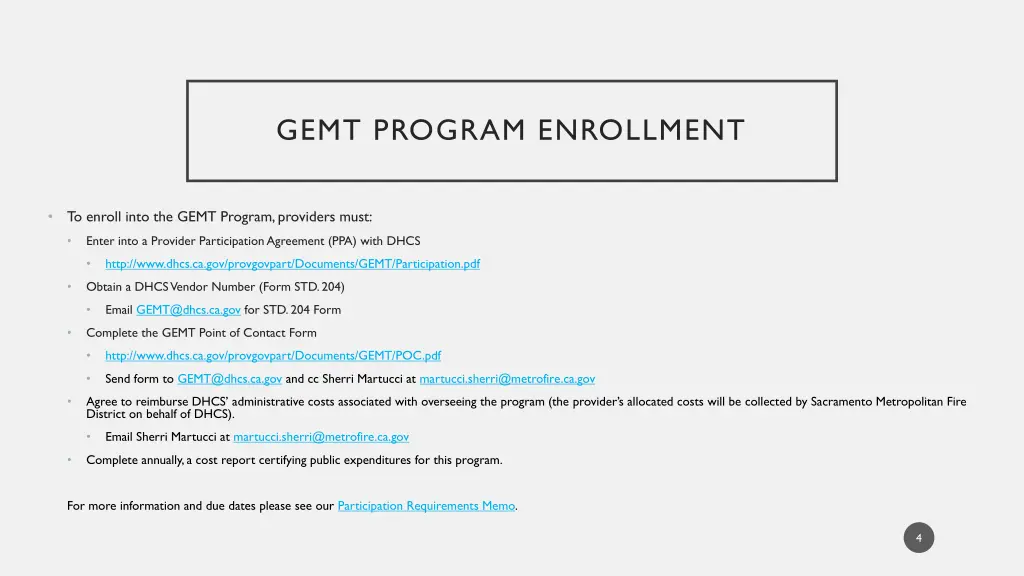 gemt program enrollment