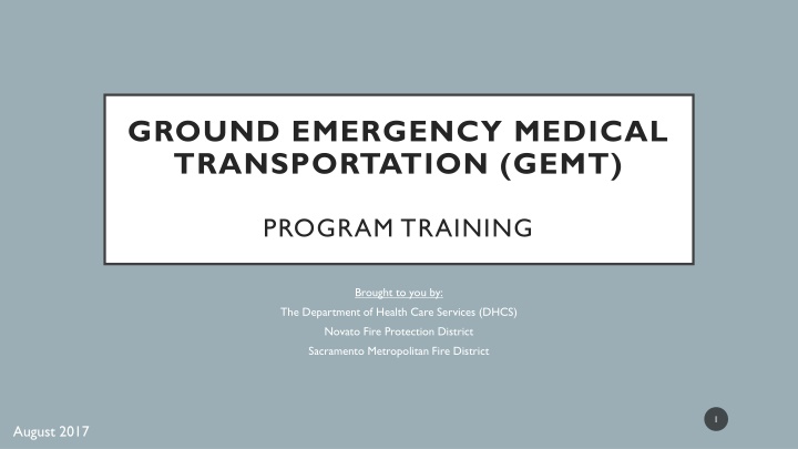 ground emergency medical transportation gemt