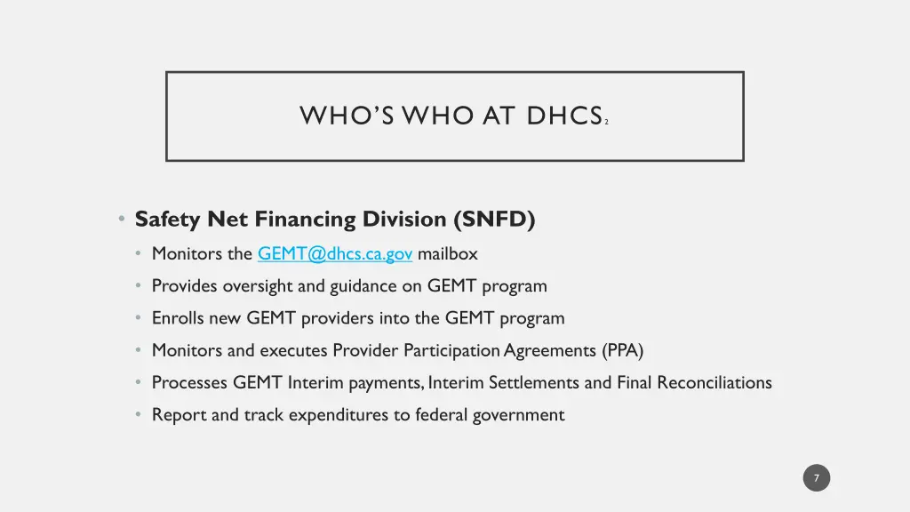 who s who at dhcs 2