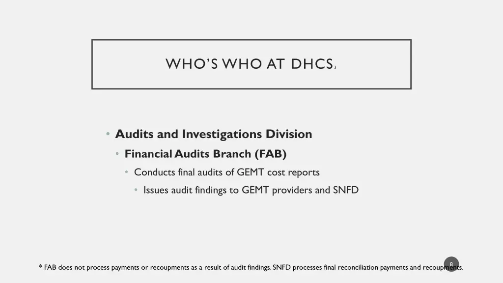 who s who at dhcs 3