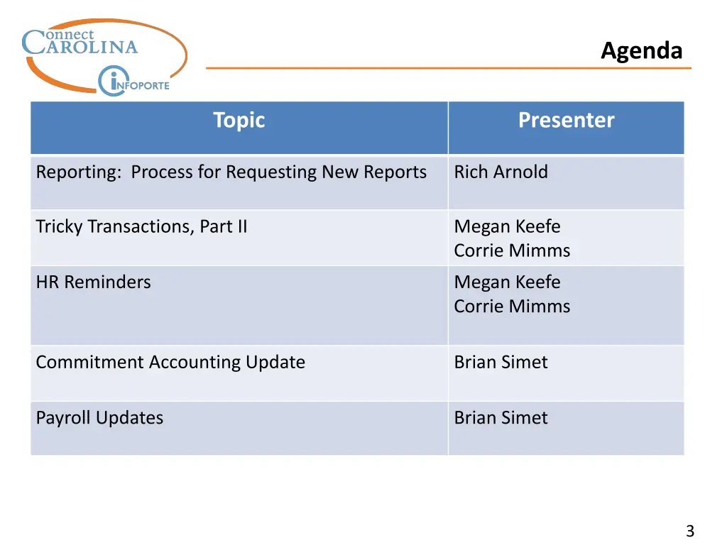 agenda