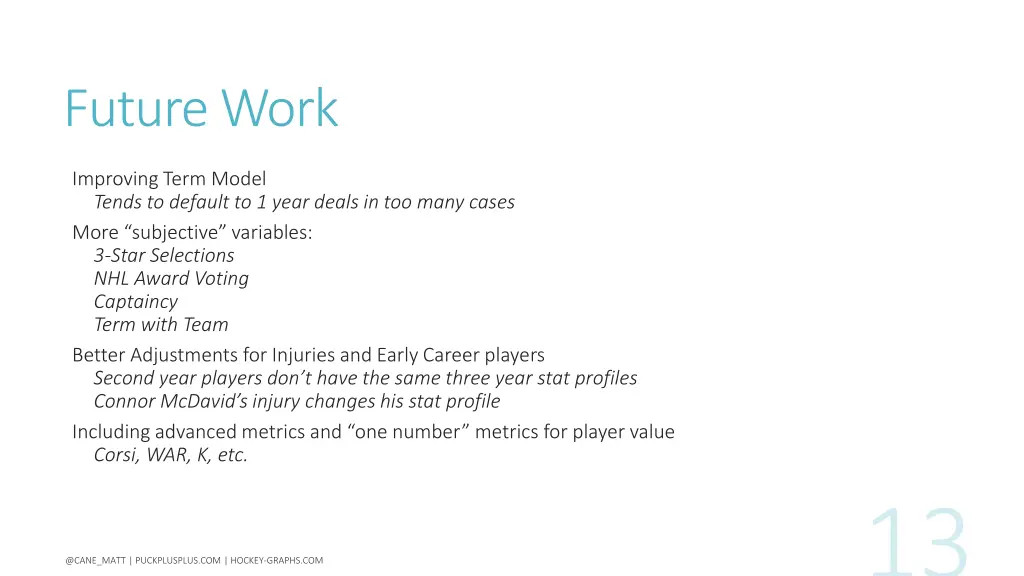 future work