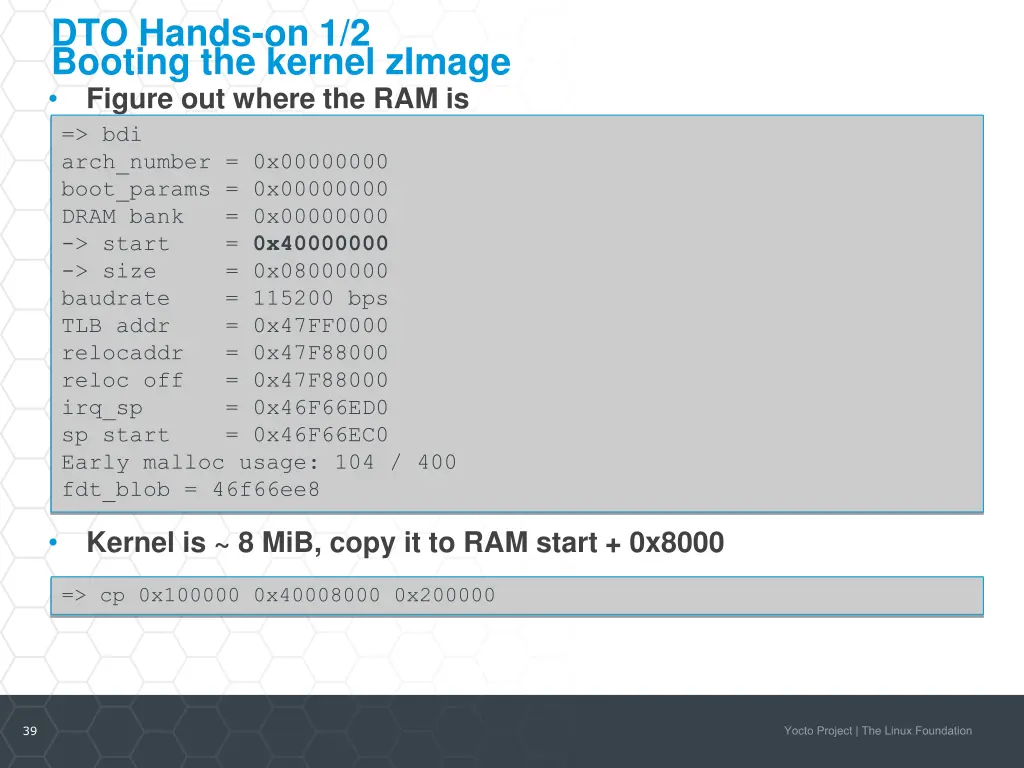 dto hands on 1 2 booting the kernel zimage 1