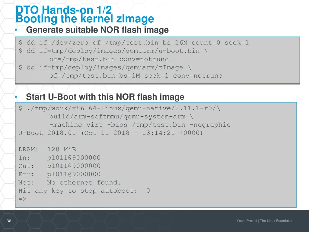 dto hands on 1 2 booting the kernel zimage