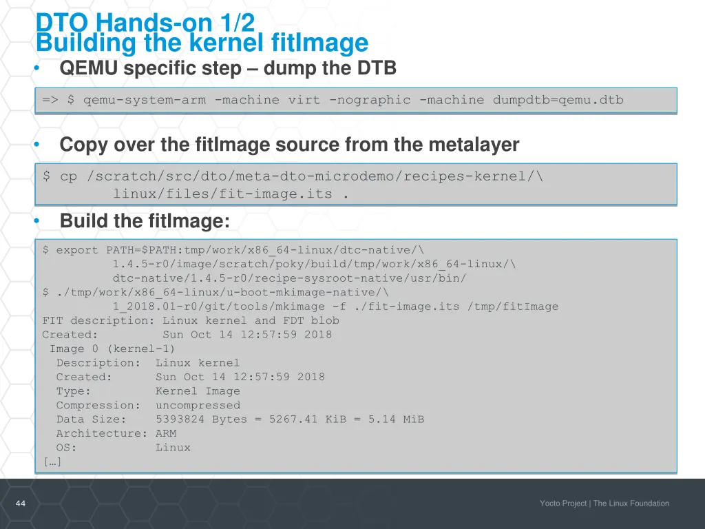 dto hands on 1 2 building the kernel fitimage